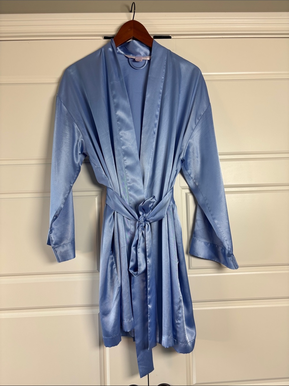 Victoria's Secret Light Blue Satin Robe